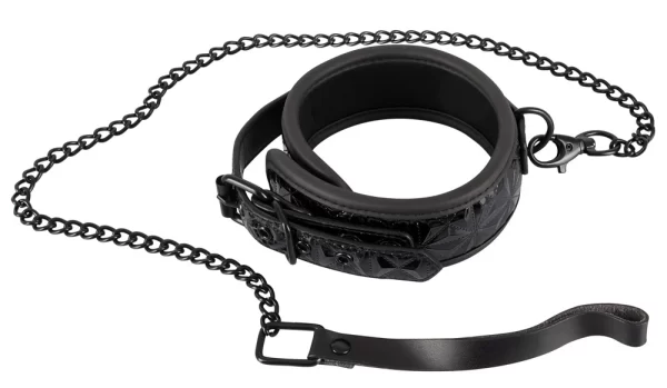 ZADO Black Diamond Pattern Adjustable Collar with Matte