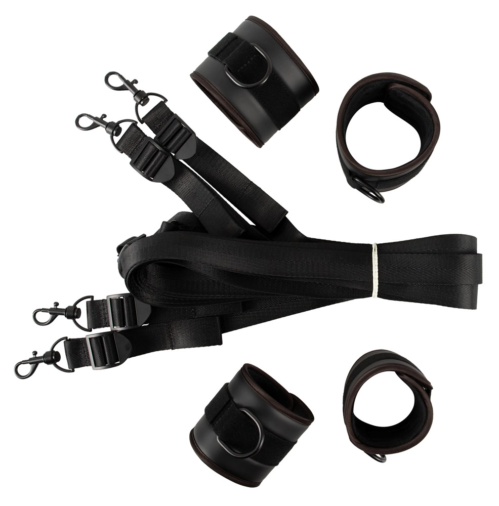You2Toys Bed Restraint System Vegan Adjustable Black 180cm
