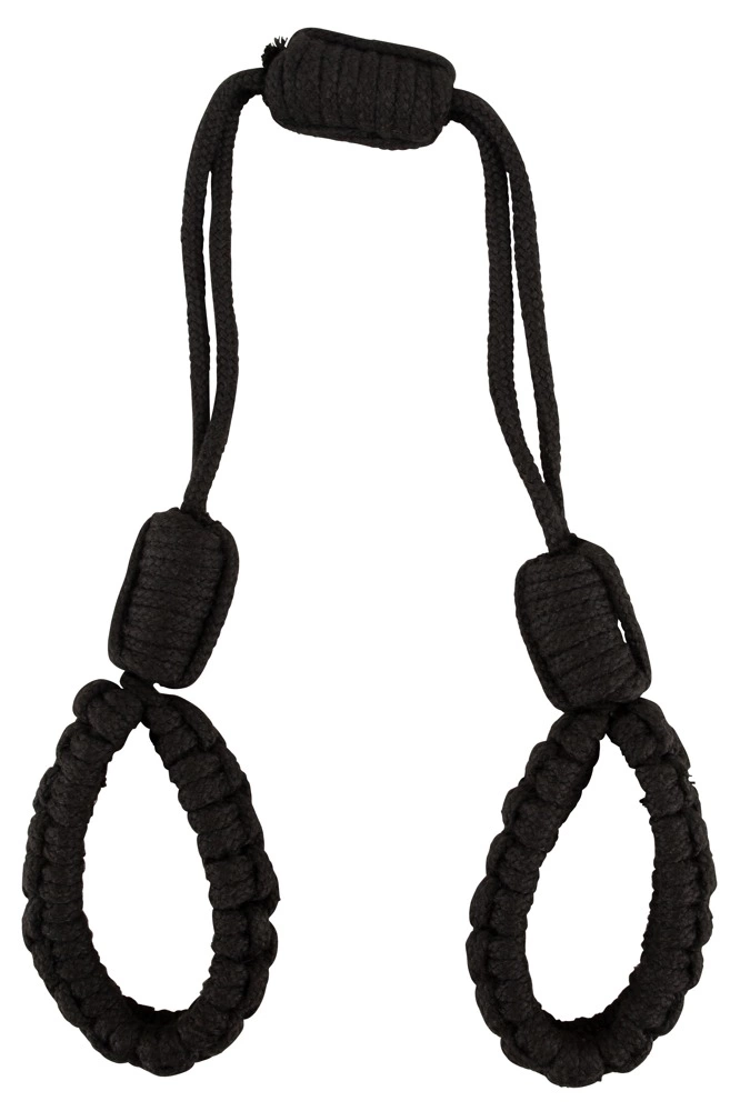 Bad Kitty Cuffs Rope czarne linowe opaski na rÄ™ce rozmiar 2 baweÅ‚na