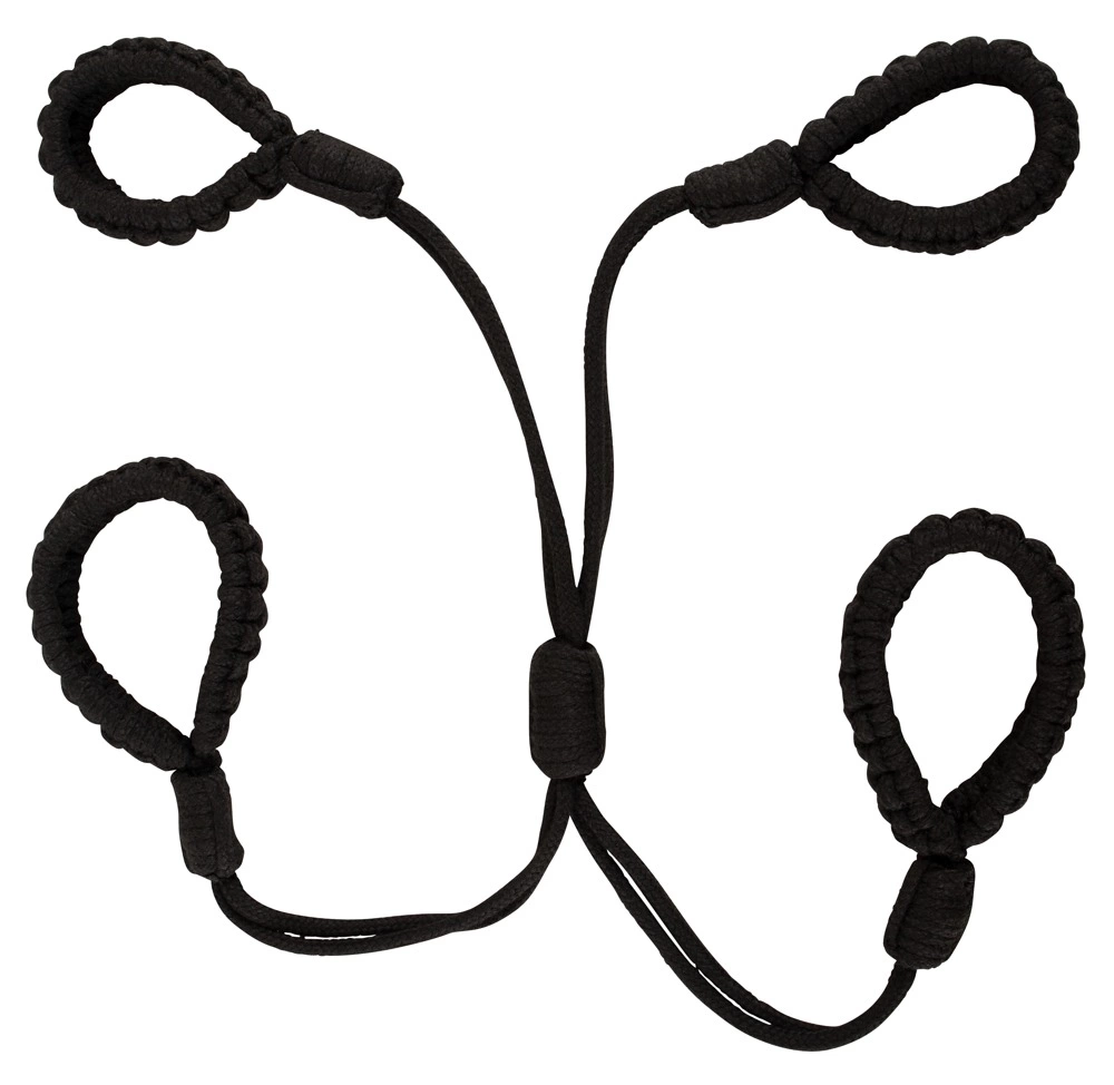 Bad Kitty Cuff Set Rope czarne linowe opaski na ręce i nogi rozmiar 2 Bad Kitty Cuff Set Rope czarne linowe opaski na ręce i nogi rozmiar 2