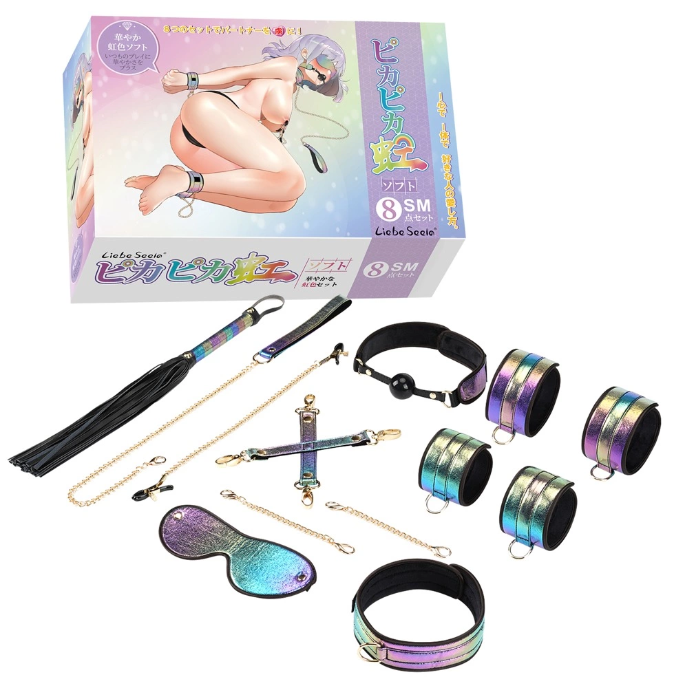 Liebe Seele Vivid Niji 8-Piece Rainbow Bondage Set - Anelma Liebe Seele Vivid Niji 8-Piece Rainbow Bondage Set