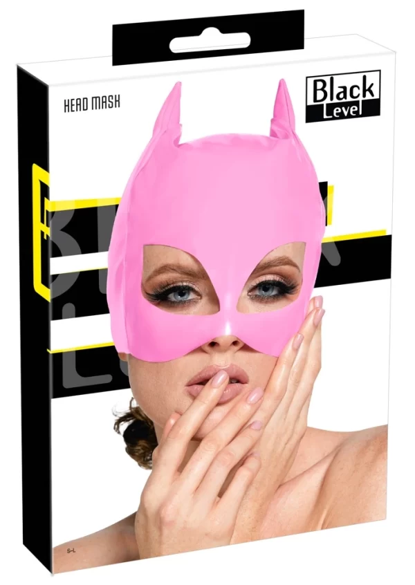 Black Level Mask Winylowa Koci Styl RoÅ¼owa S-L Anatomiczna