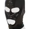 LateX Maska Lateksowa Czarna z Otworami na Oczy i Usta 0