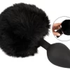 You2Toys Fluffy Tail Black M - anatomiczny model z puszystym ogonem