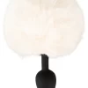 You2Toys Fluffy Tail White S - silikonowa zatyczka z puszystym ogonem