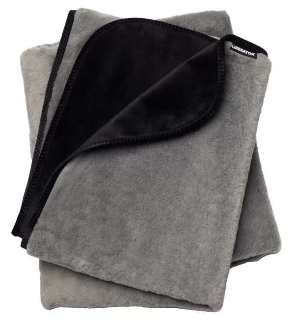 Liberator Faux Fur Fascinator Throw Grey/Black 183x137 cm