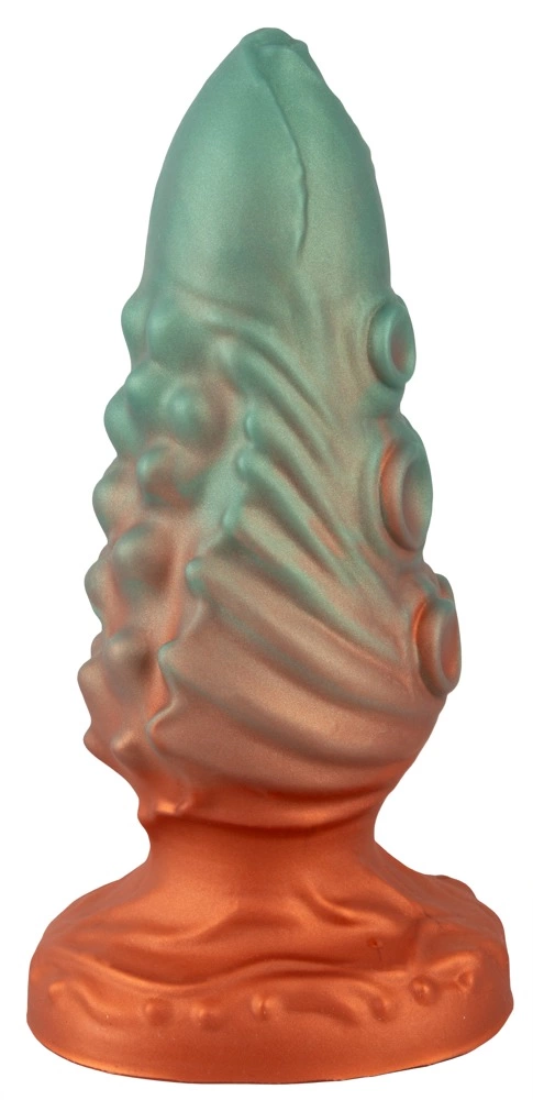 Beasty Cocks Atlantis Silicone Plug with Suction Cup 21cm Metallic. Butt plug. See functions