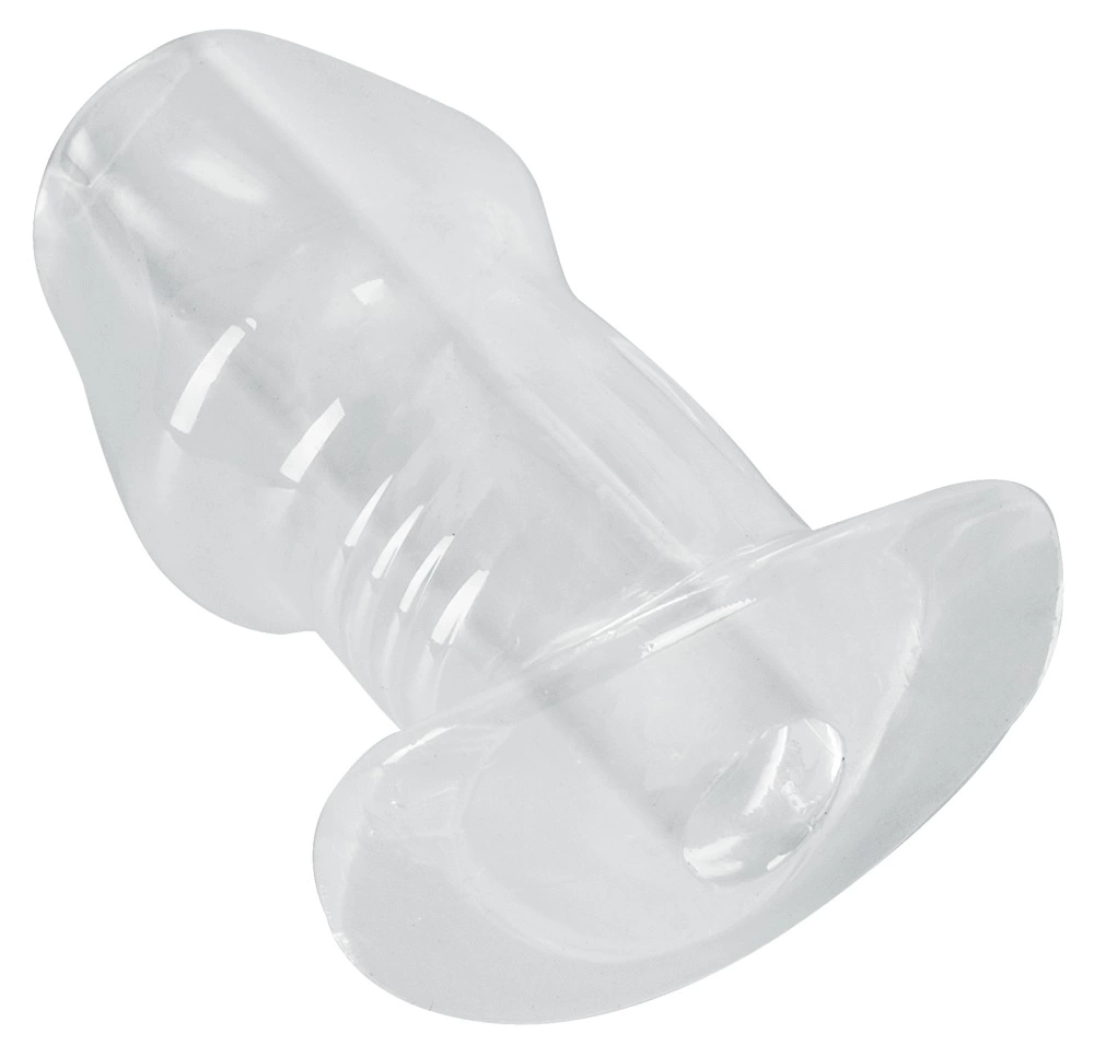 ANOS Tunnel Transparent Intimate Plug 10.2 cm TPE Hollow Design. Butt plug