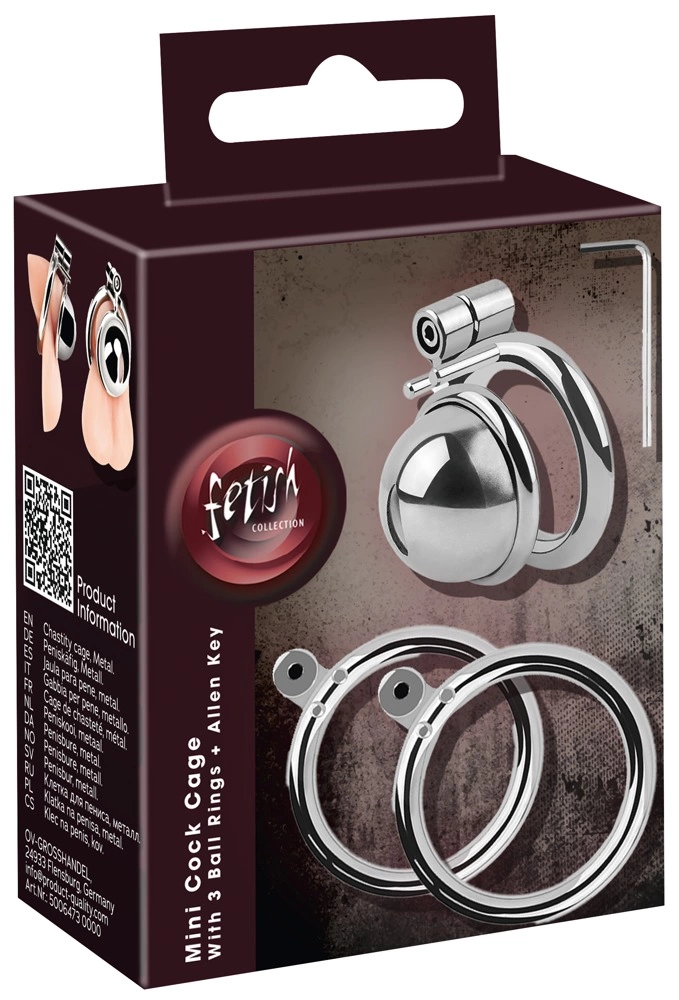 Fetish Collection Mini Cock Cage metalowy system zabezpieczajÄ…cy 4