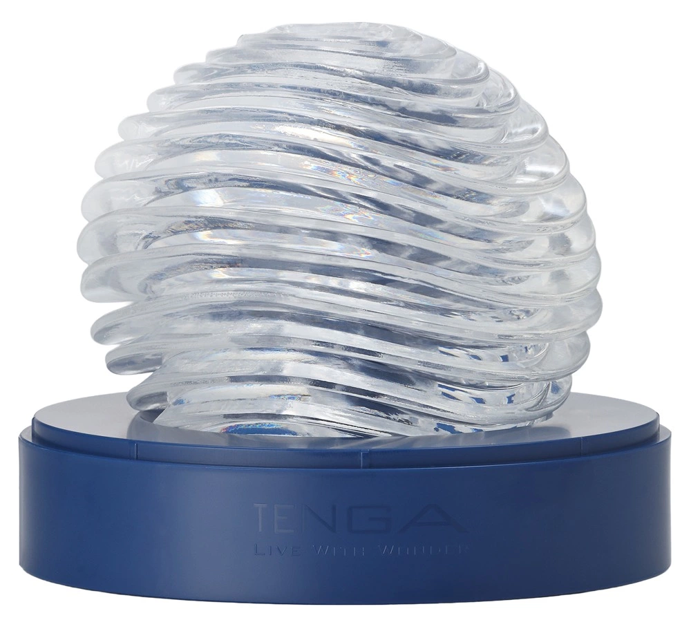 Tenga GEO AQUA - Przezroczysta maszyna intymna z falistą teksturą - Anelma Tenga GEO AQUA Intimate Machine Transparent Stretchable 10.8cm combines flexible elastomer for comfortable