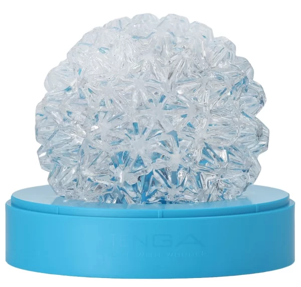 Tenga GEO CORAL Intimate Machine Transparent Stretchable 10.8cm combines flexible elastomer for comfortable