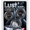 Lust 3 Silicone Intimate Rings Set Black - 3 Sizes - Anelma sextoys