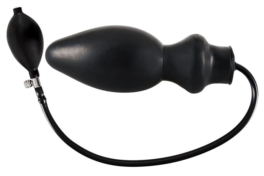 You2Toys Latex Inflatable Plug Black 20cm Adjustable Size