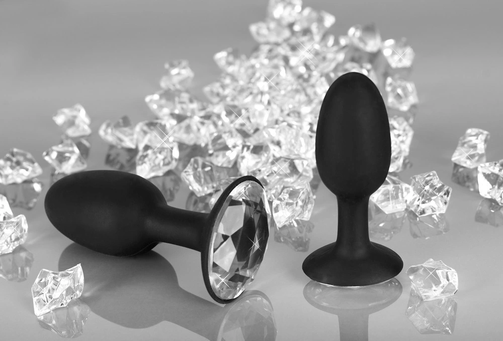 You2Toys Korek dekoracyjny z diamentem S czarny silikon 8