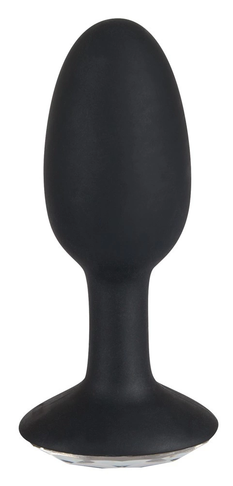 You2Toys Anal Plug Black Silicone with Decorative Gem 8.5cm