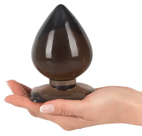 You2Toys Anal Drops Big Plug Black/Transparent 13 cm PVC Ergonomic Design. Butt plug. See functions
