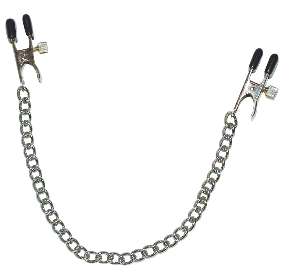 You2Toys Adjustable Metal Chain with Nipple Pressure Clips