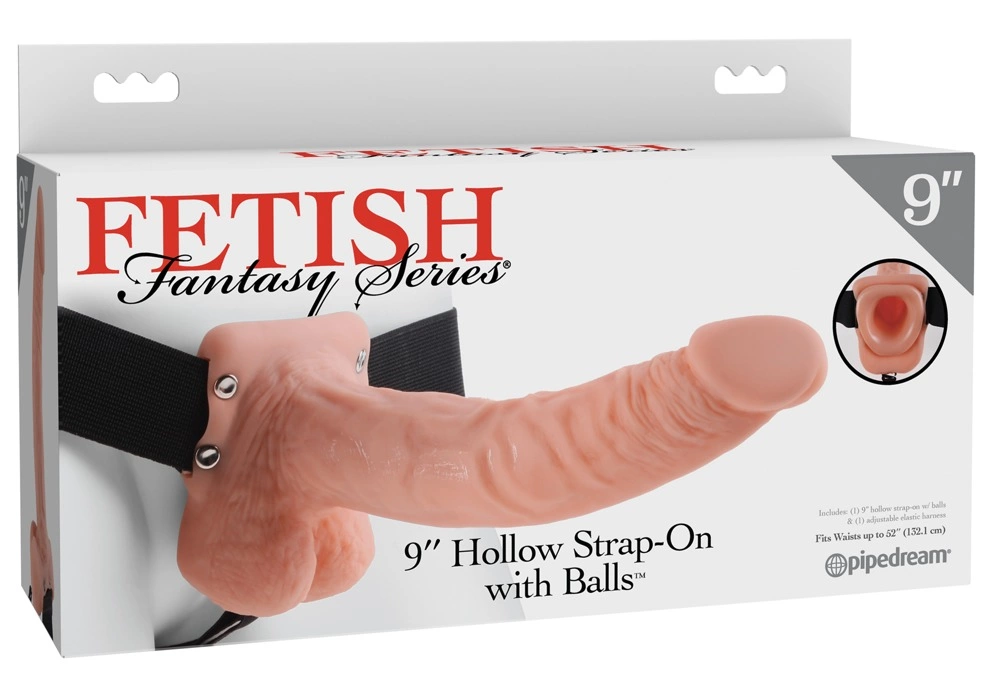 Fetish Fantasy Series 9-Inch Hollow Intimate Extension Harness Black - Anelma sextoys