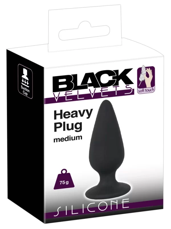 Black Velvets Heavy Plug 75g - Silicone Anal Plug
