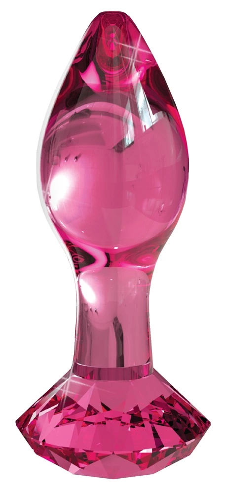 Icicles Szklany StoÅ¼kowy Korek Anatomiczny RoÅ¼owy 9cm