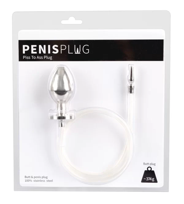 Mystim Plug & Play - Zestaw intymny ze stali nierdzewnej i silikonowÄ… rurkÄ…