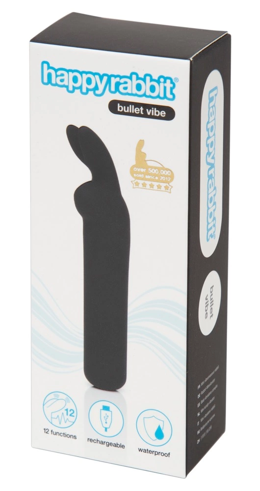Happy Rabbit Bullet Vibe Czarny - vibraattori