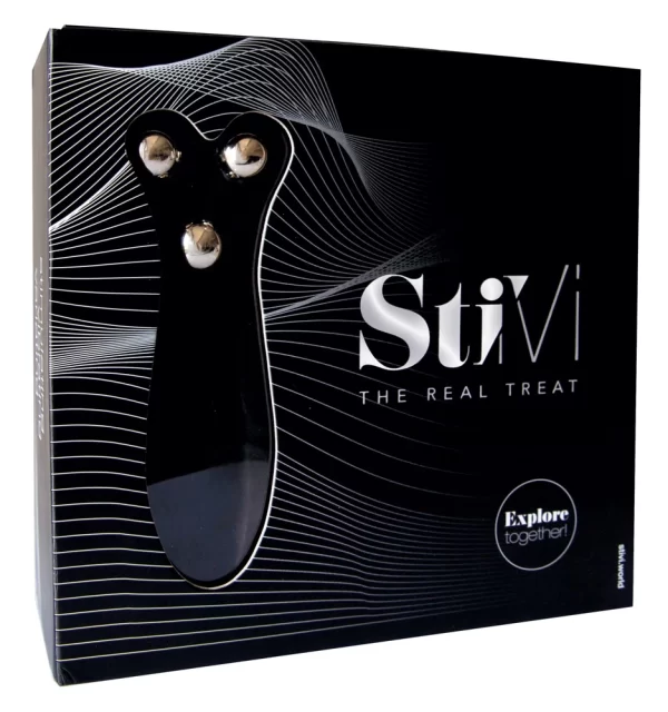 HOT StiVi Czarny wielofunkcyjny stymulator dla par - vibraattori