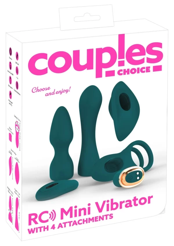 Couples Choice Zestaw Mini Wibratorow 4w1 Zielony z Pilotem - vibraattori