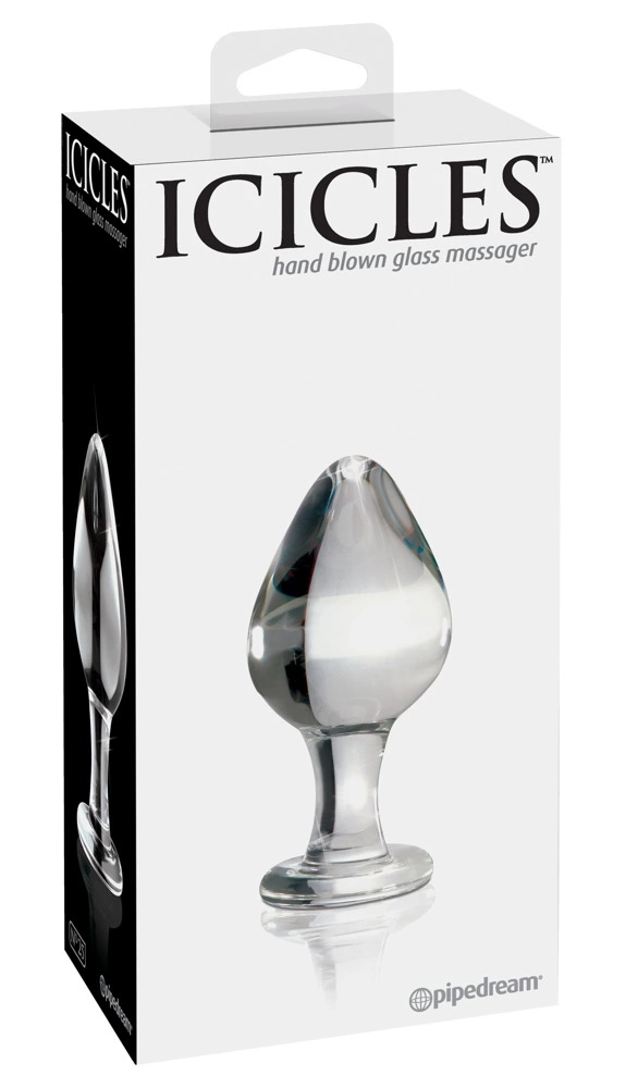 Pipedream Icicles No. 25 Glass Massage Plug 9 cm Transparent