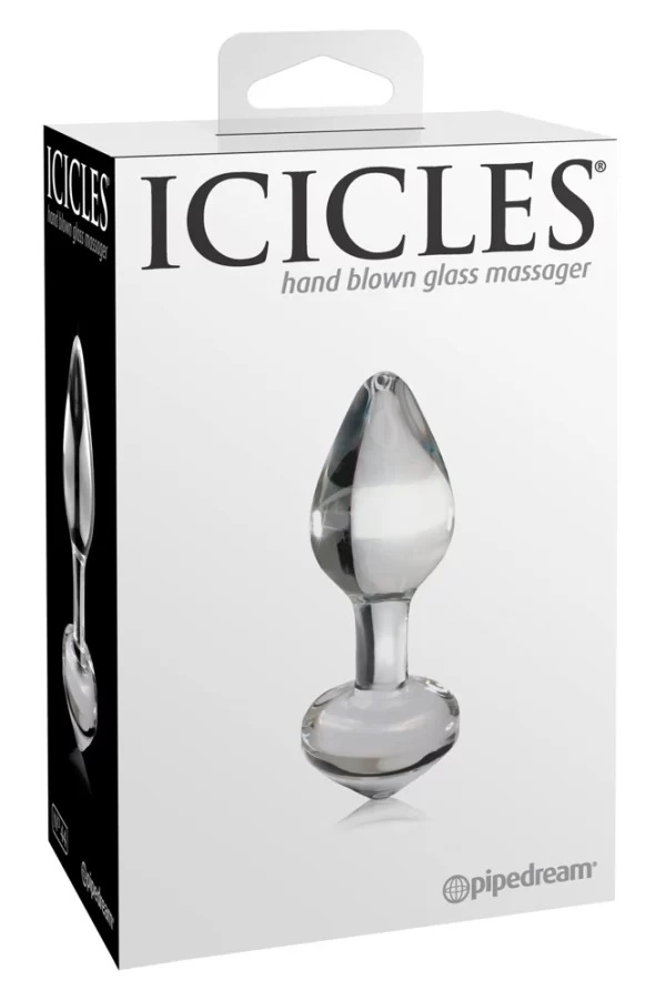 Pipedream Icicles No. 44 Glass Massage Plug 8 cm Transparent