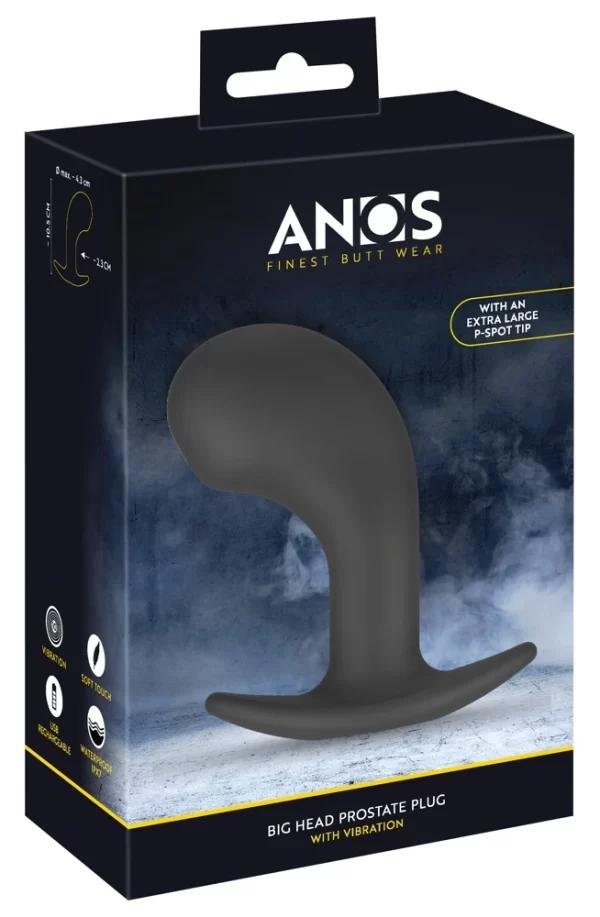 ANOS Big Head Silicone Prostate Massager with 10 Vibration Modes