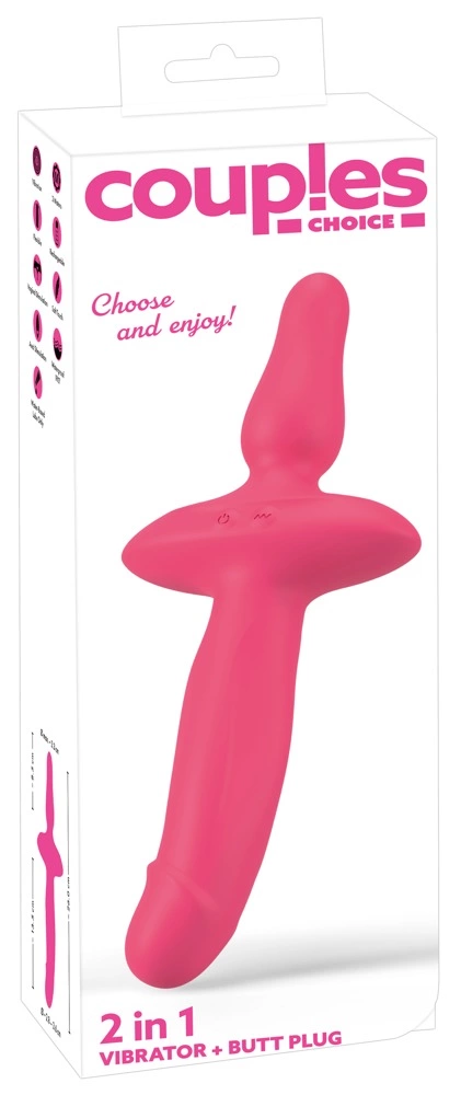 Couples Choice 2in1 Silicone Intimate Stimulation Device - Anelma Couples Choice 2w1 Model Intymny - vibraattori