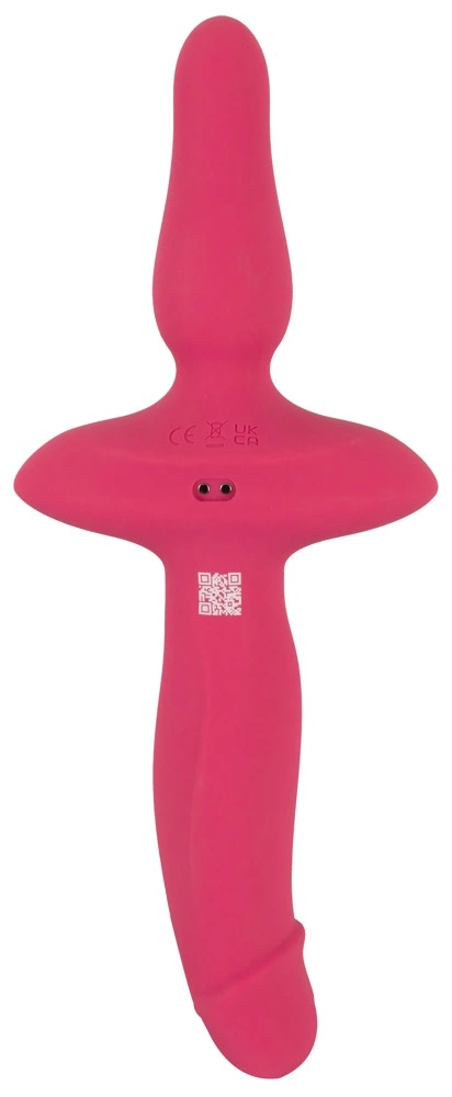 Couples Choice 2w1 Model Intymny - Dwustronny Wibrator i Korek - Anelma Couples Choice 2in1 Silicone Intimate Stimulation Device