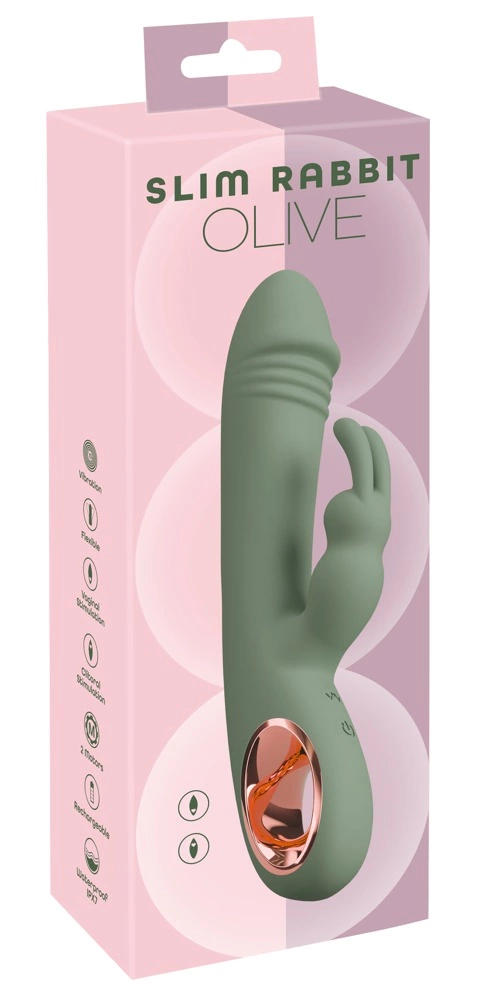 You2Toys Slim Rabbit Olive - vibraattori