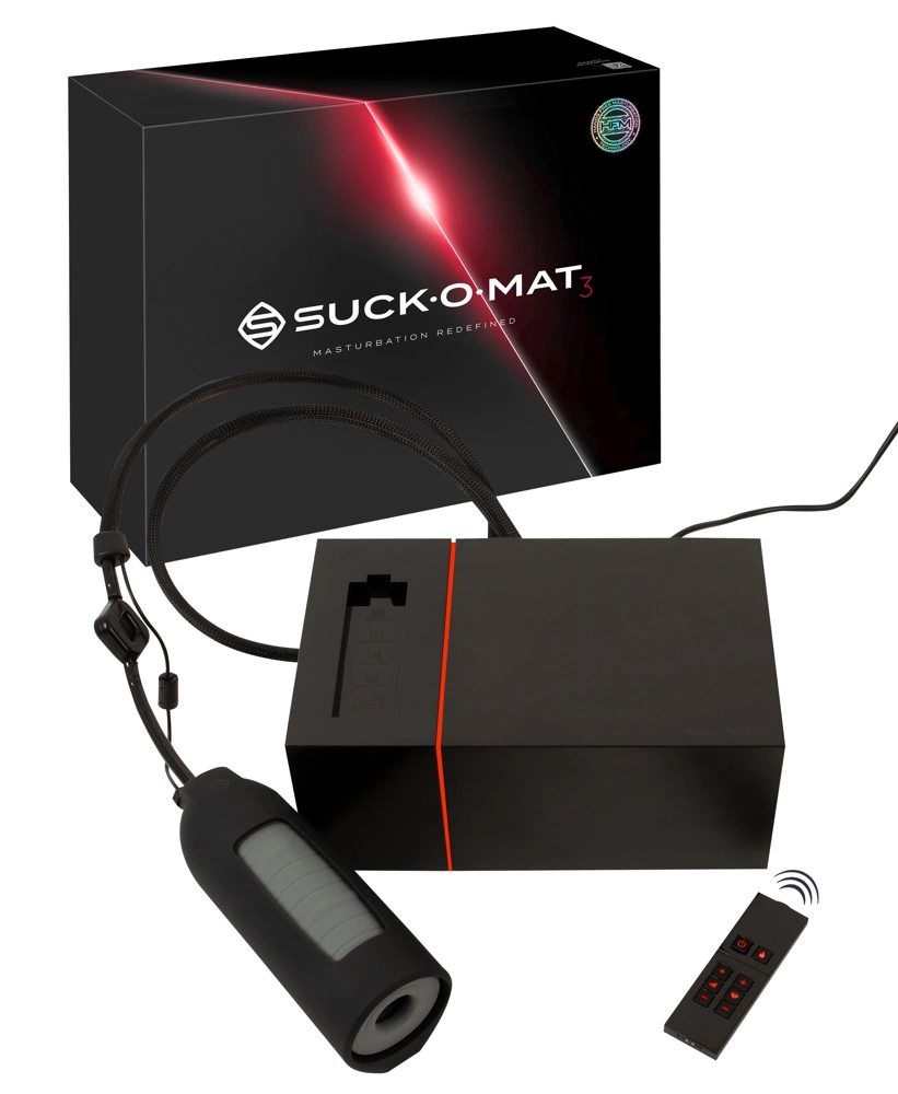 Suck-O-Mat 3 UK Automatic Intimate Machine with Enhanced Suction Power L combines 10 vibration modes and remote control in a practical
