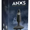 ANOS Flexible Vibrating Silicone Plug 15 cm with Ring Handle Black - Anelma ANOS Flexible Vibrating Silicone Plug 15 cm with Ring Handle Black