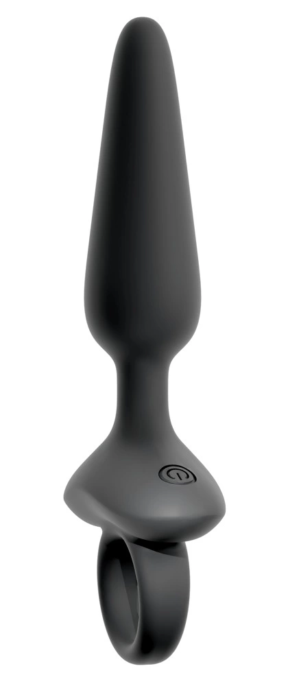 ANOS Flexible Vibrating Silicone Plug 15 cm with Ring Handle