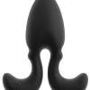 ANOS RC Vibrating Plug Flexible Arms 10 Modes Silicone Black 10.2cm. Anal vibrator. See functions