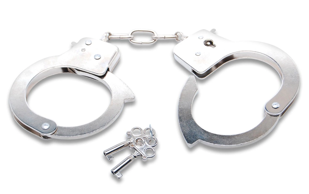 FFS Metal Handcuffs Silver Adjustable with Safety Quick