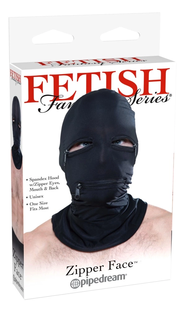 Fetish Fantasy Series kaptur na gÅ‚owÄ™ z zamkami
