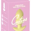 Cuties Vibrating Plug Yellow - Compact Silicone Model