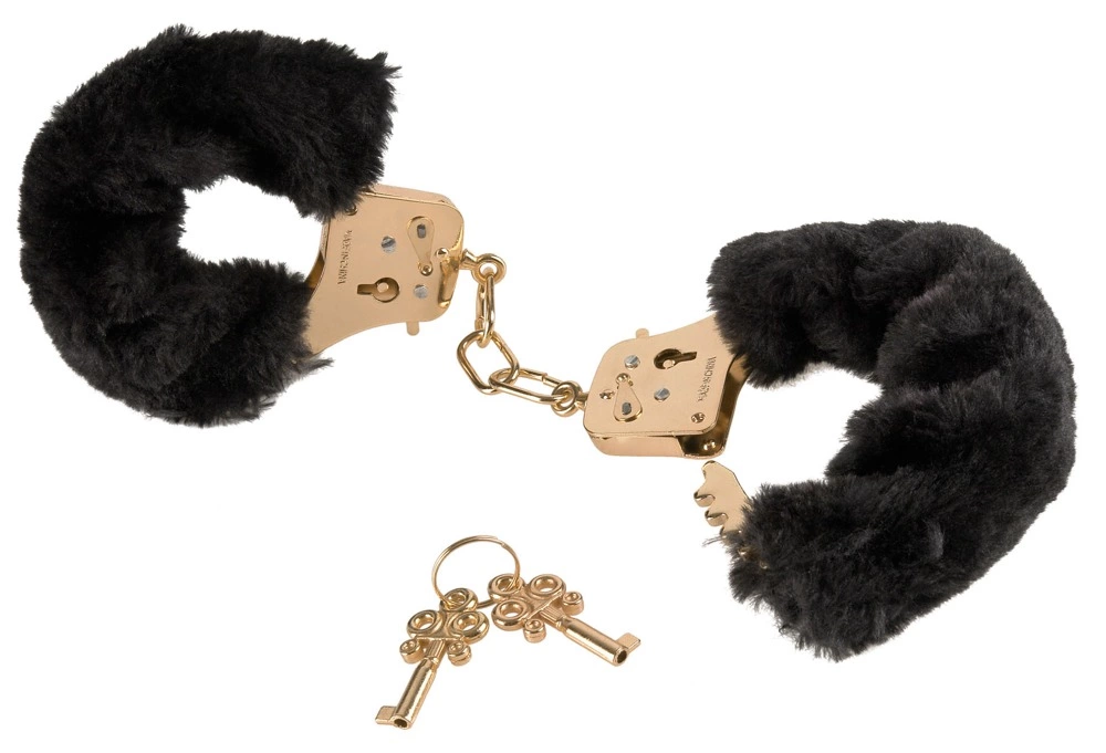 FFS Gold Deluxe Adjustable Handcuffs with Removable Soft