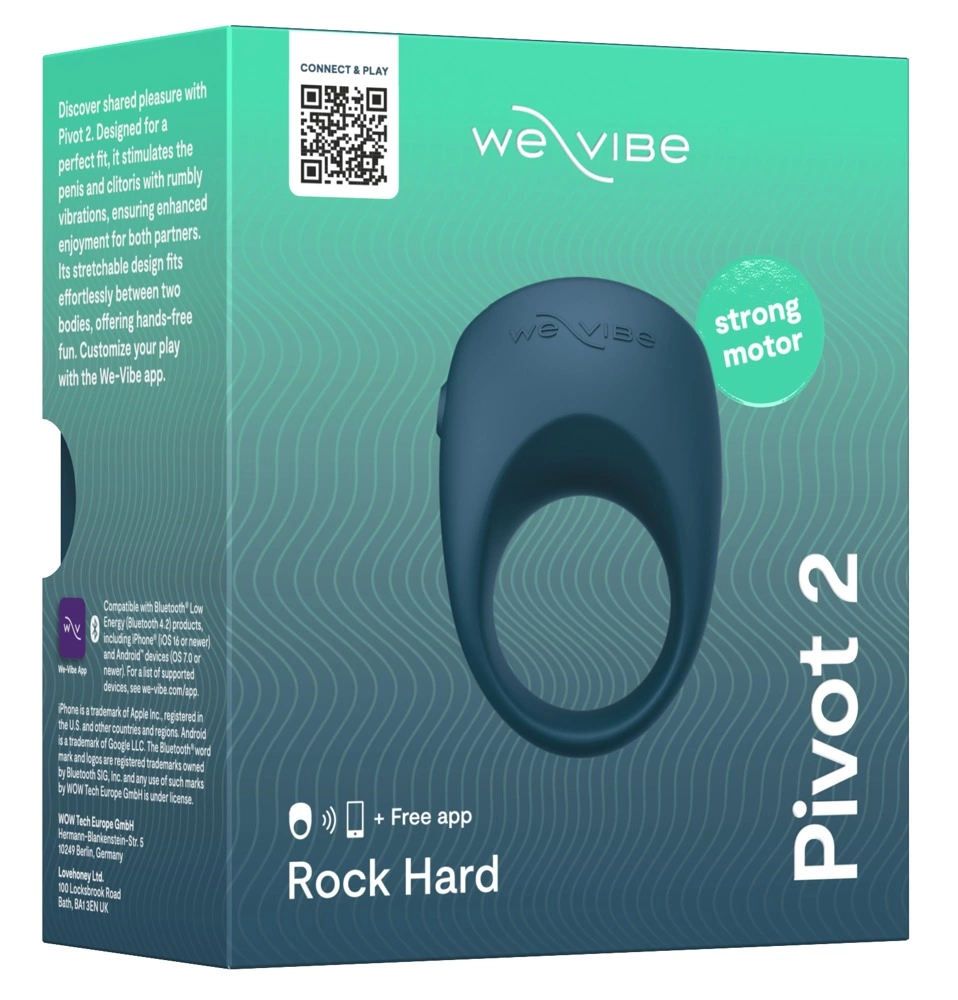 We-Vibe Pivot 2 Slate - Silicone Intimate Comfort Ring with App Control - Anelma sextoys