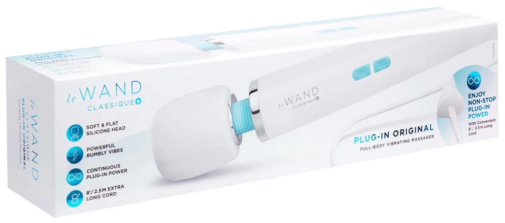 le WAND Classique Plug-In Wand Massage biały 33 cm 10 trybow - vibraattori