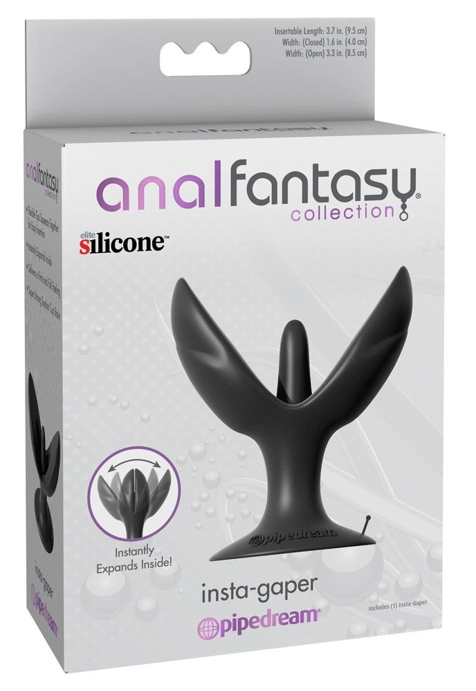 AFC Insta-Gaper Black Intimate Expander with Suction Cup 9.5 cm - Anelma sextoys