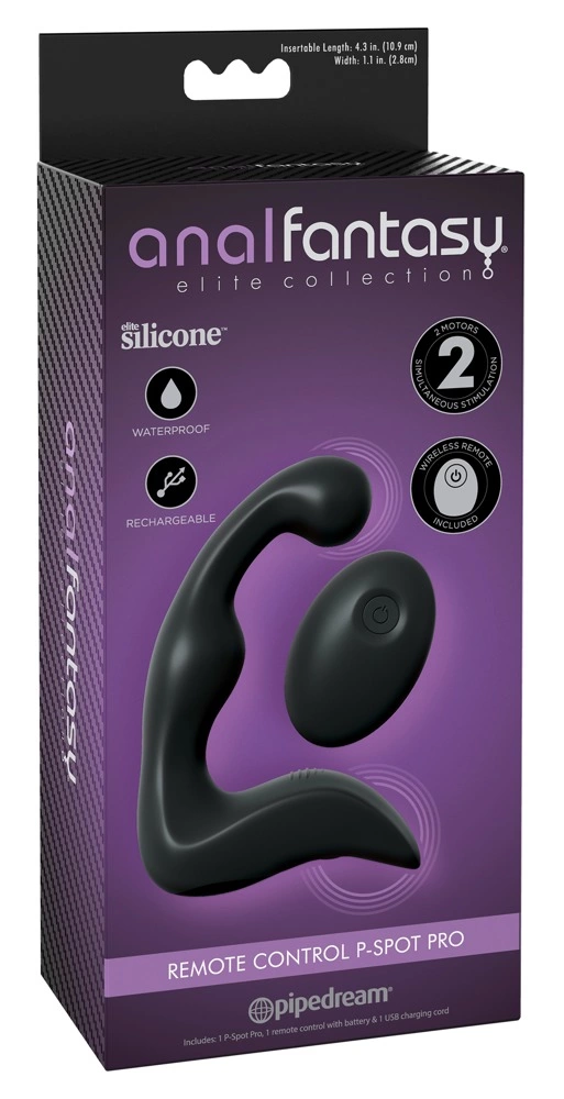 AFE RC P-Spot Pro Black Flexible Dual-Motor Silicone Intimate Device