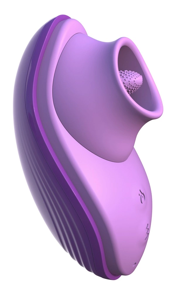 Fantasy For Her model z języczkiem - silikonowy masażer punktowy - Anelma Fetish Fantasy Elite Silicone Fun Tongue Vibrating Lay-On