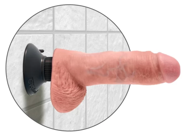 King Cock 8" Vibrating Flexible Intimate Machine