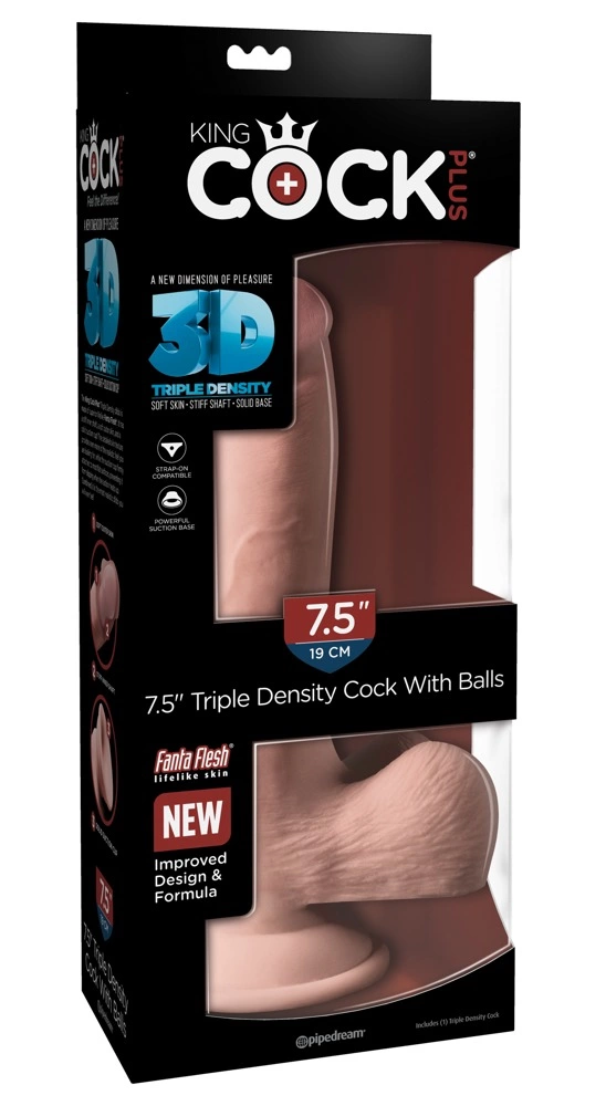 King Cock Plus 7.5'' Triple Density Model with Suction Cup - Anelma sextoys