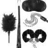 FFSLE Bondage Teaser Kit Black - 5-Piece Sensory Play Set - Anelma FFSLE Bondage Teaser Kit Black - 5-Piece Sensory Play Set